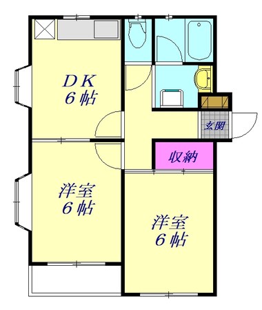 ＫＣアパートメントの物件間取画像